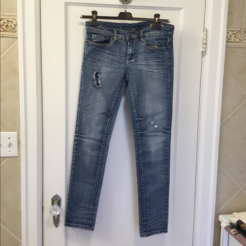 Blank NYC Distressed Mid-rise Jeans